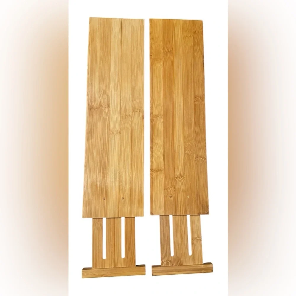 NWT Container Store bamboo deep drawer dividers sustainable organization